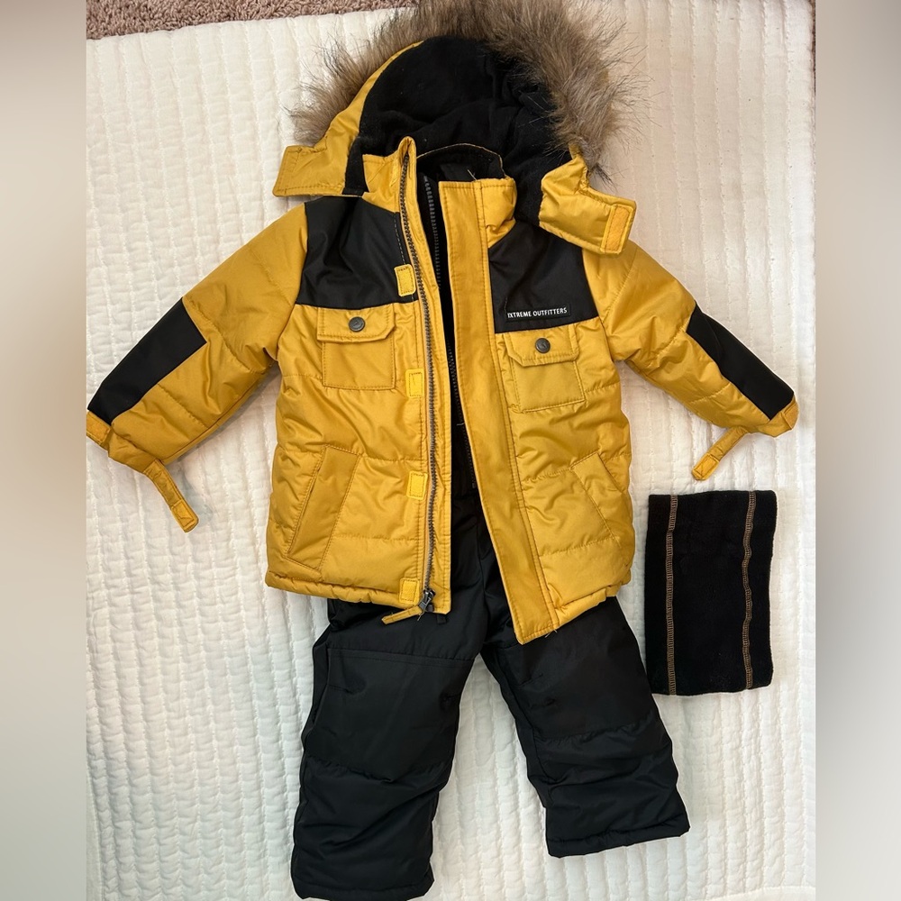 2T Baby Boys Snowsuit- 2 piece insulated ski jacket and snow bib